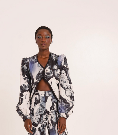 Draize Jacket Print Black