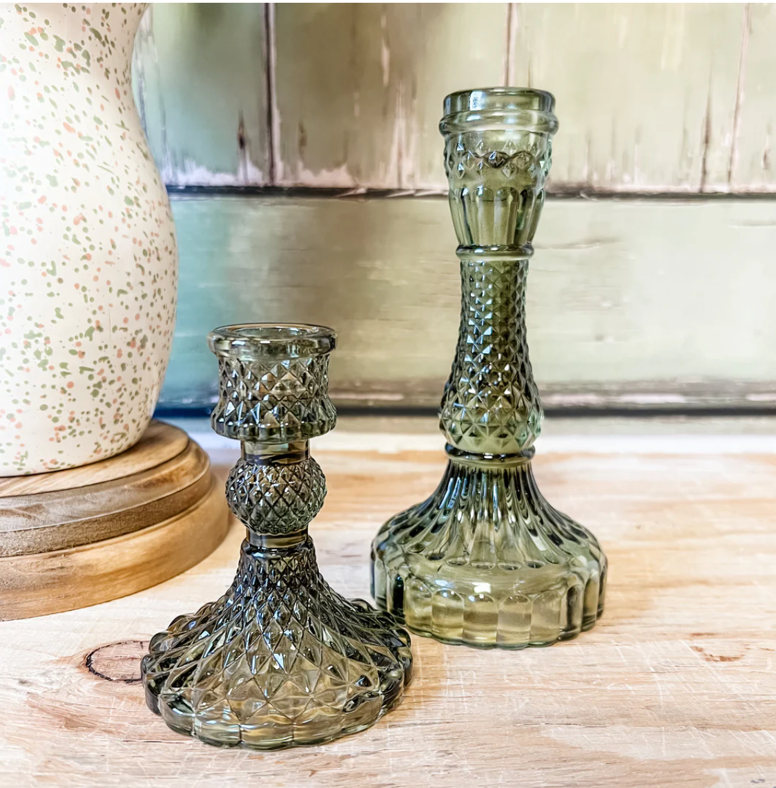 Gillian Candlestick Green