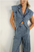 Denim Jacket Vest and Pant Set