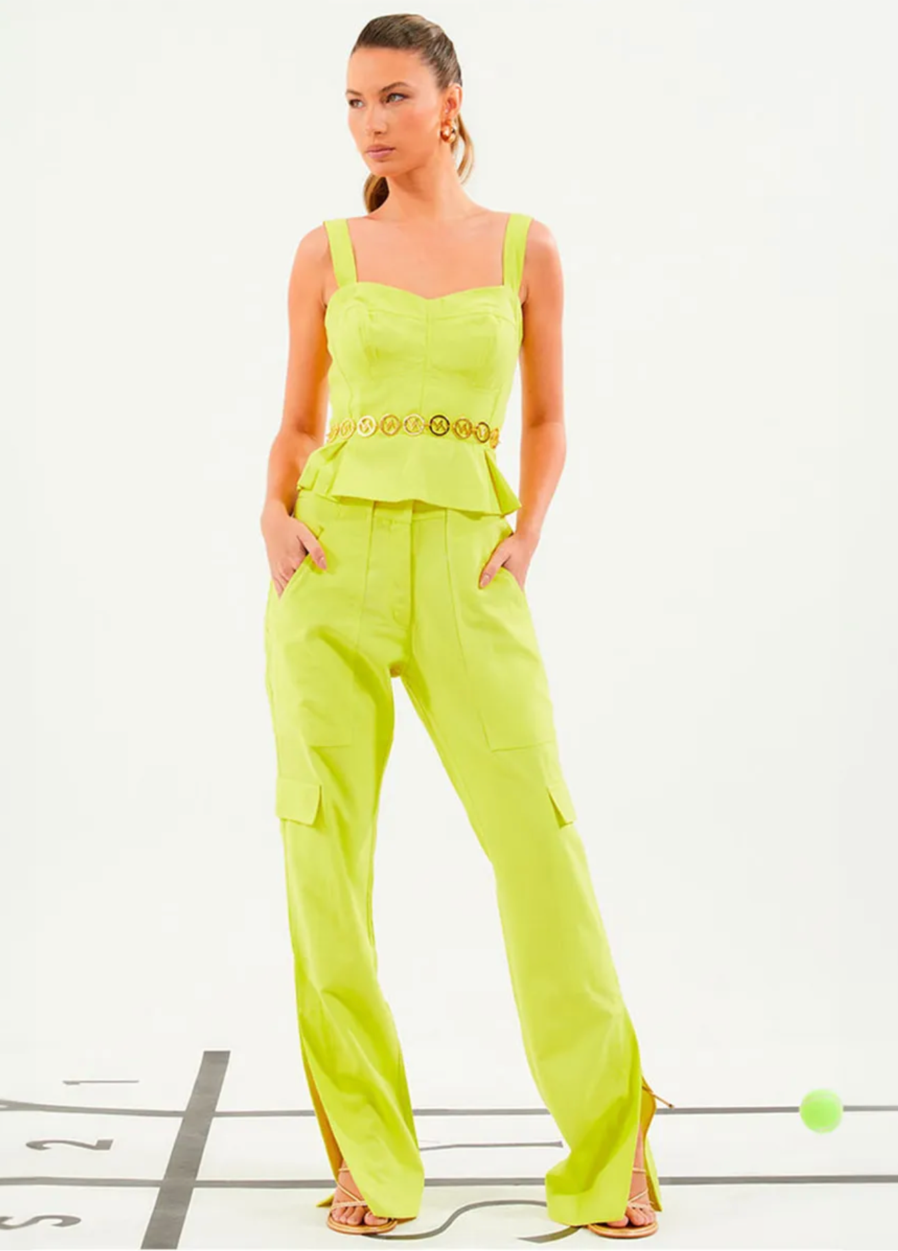 Louise Pant Estampado Green L