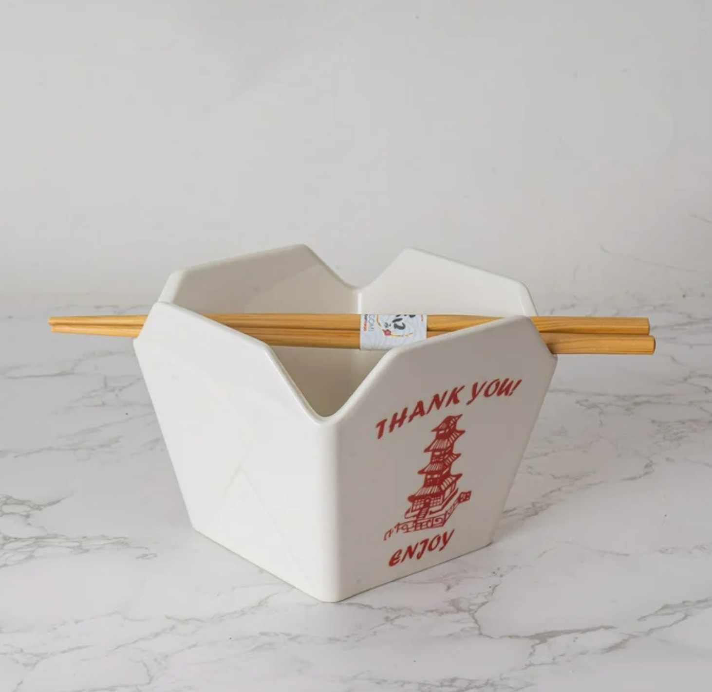 Takeout Box Serving Bowl With Chopsticks Pagoda