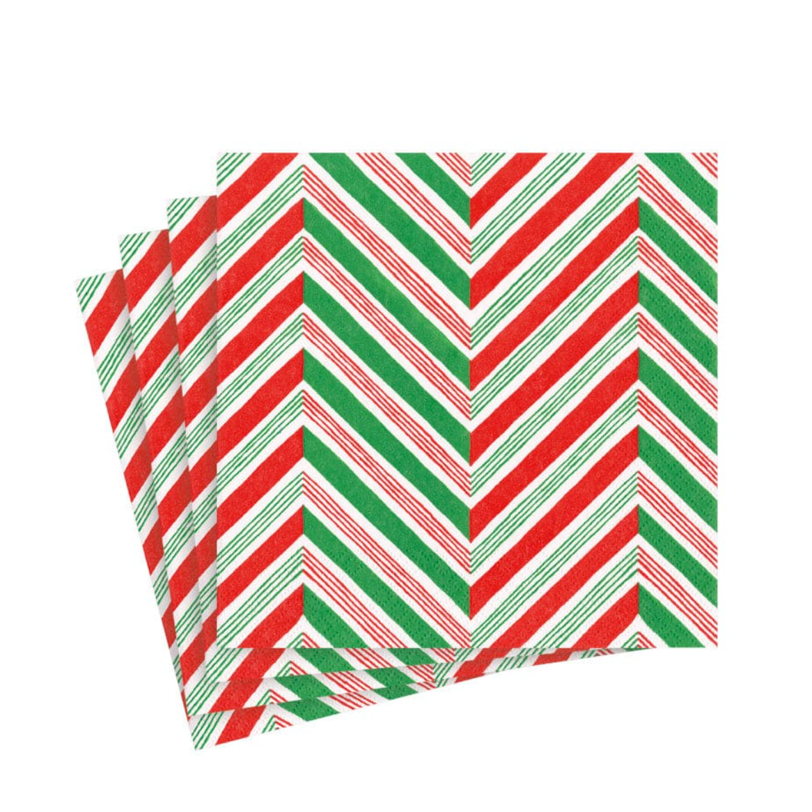 Candy Cane Stripes Paper Cocktail Napkins