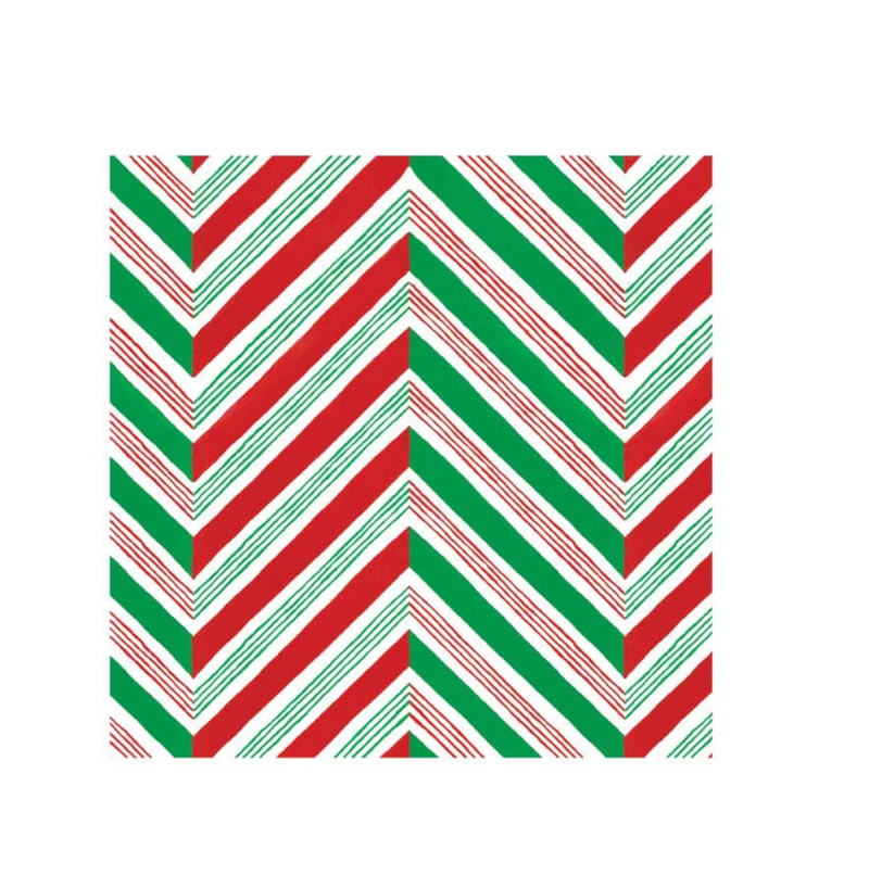 Candy Cane Stripes Paper Cocktail Napkins