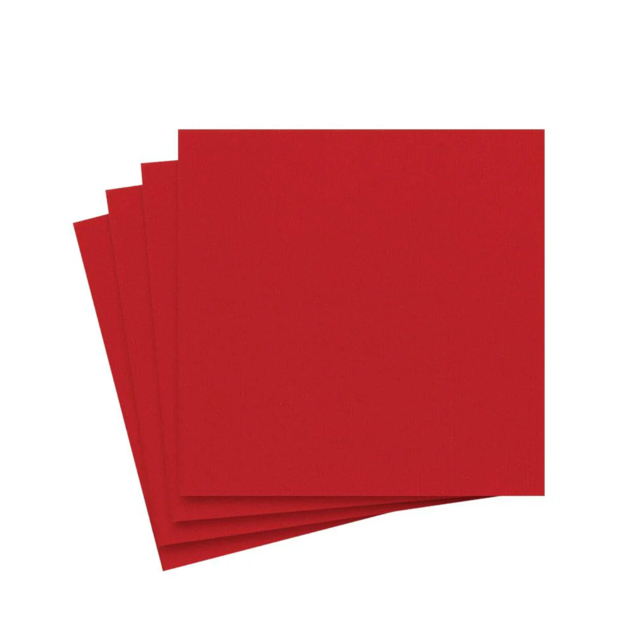 Paper Linen Solid Cocktail Napkins in Red