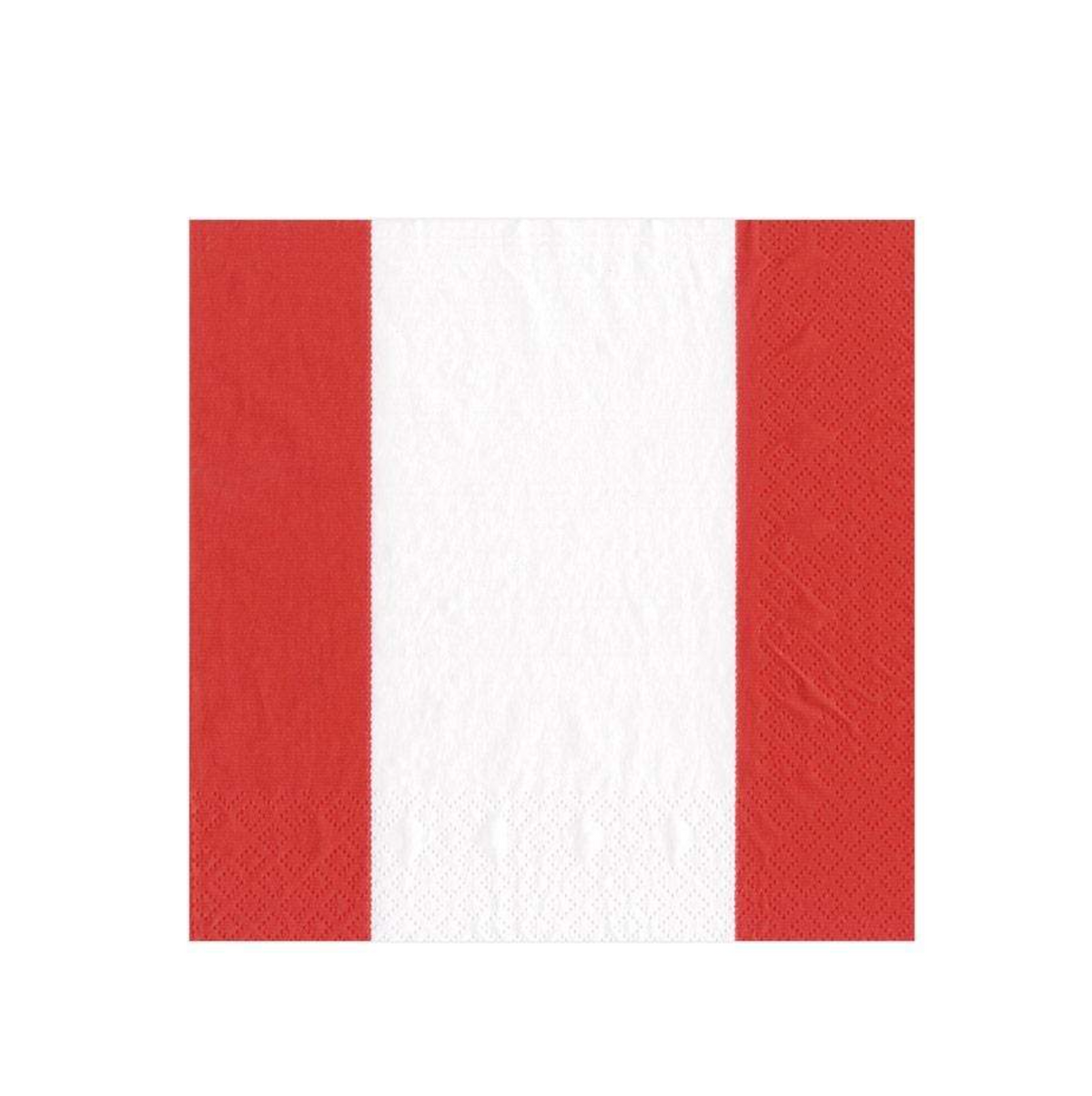 Napkin Cocktail Bandol Stripe Red