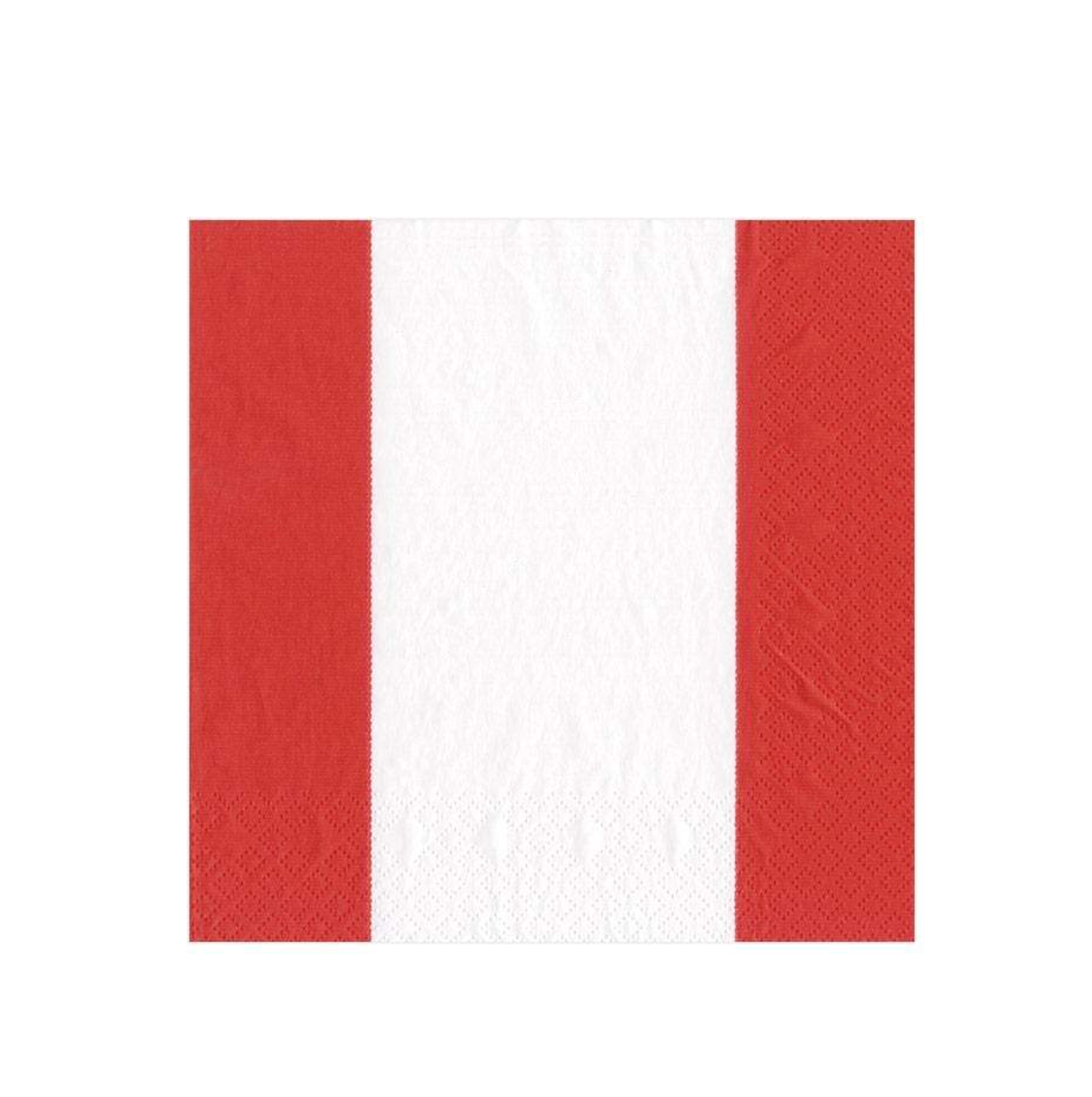 Napkin Cocktail Bandol Stripe Red
