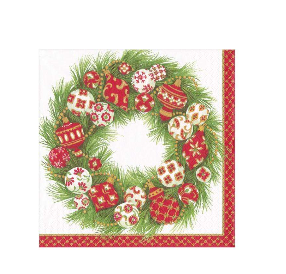 Cocktail Napkins Ornament Wreath