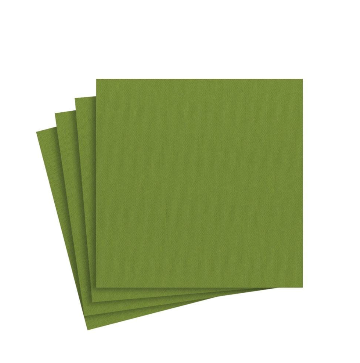 Paper Linen Solid Cocktail Napkins in Leaf Green