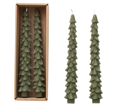 Unscented Tree Shaped Taper Candles