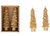 Unscented Tree Shaped Taper Candles Gold M