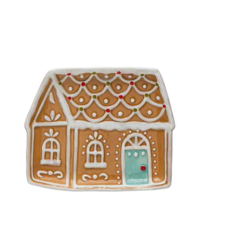 Ceramic Gingerbread House Plate