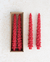 Unscented Tree Shaped Taper Candles Holly Berry