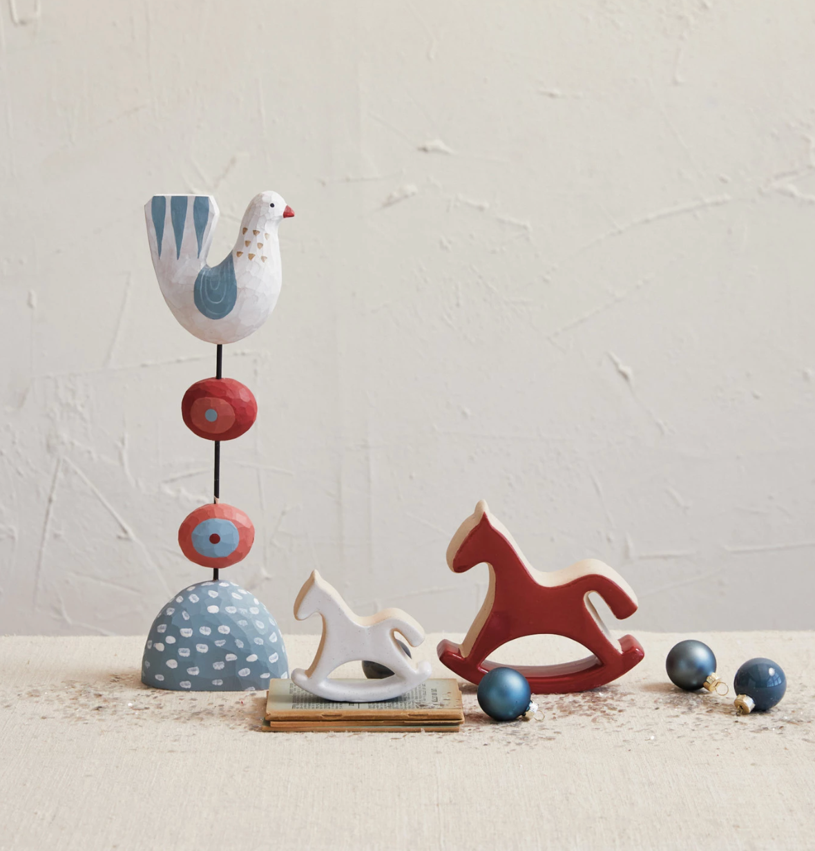 Stoneware Rocking Horse Red Unglazed