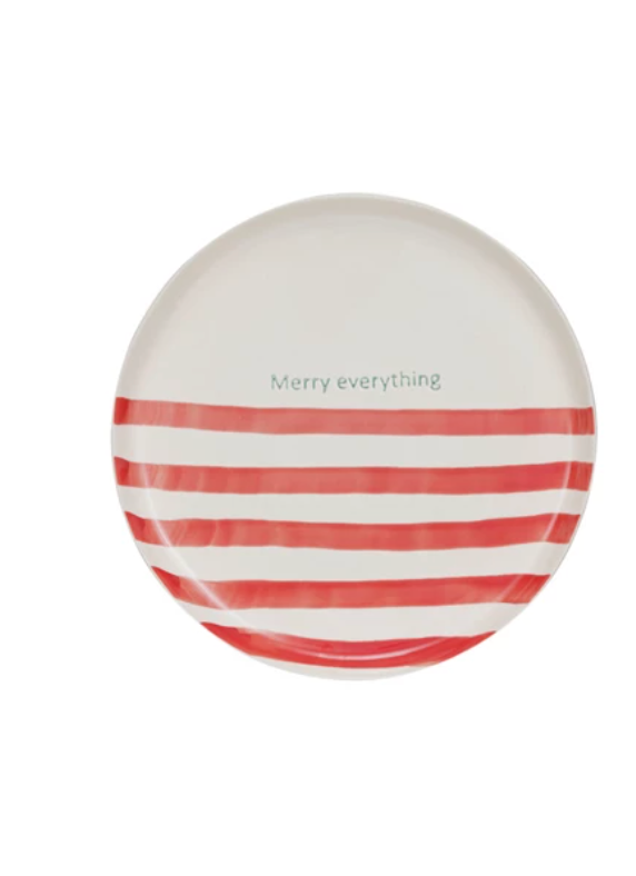 Plate Stripes Holiday