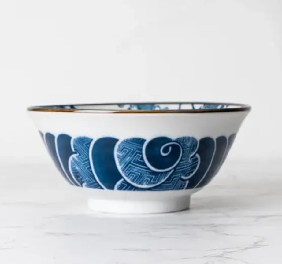Jon Dragon Blue Porcelain Tayo Medium Bowl
