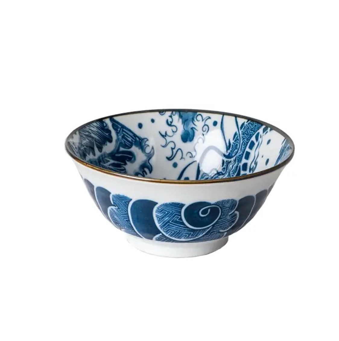 Jon Dragon Blue Porcelain Tayo Medium Bowl