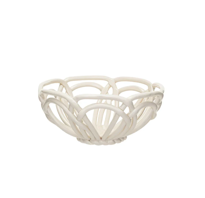 Handmade Stoneware Bread Basket