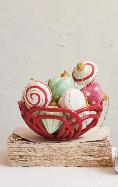 Handmade Stoneware Bread Basket