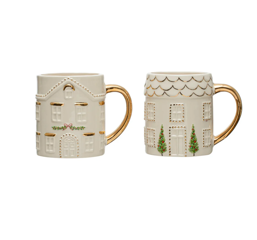 House Mug w Gold Electroplating
