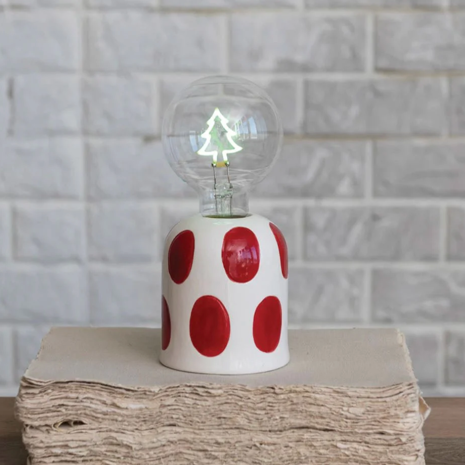 Lamp w Led Tree Shaped Filament Lightbulb