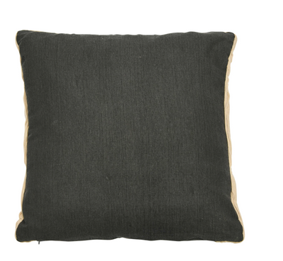 Cotton Pillow wApplique Diamond Pattern Polyester Fill