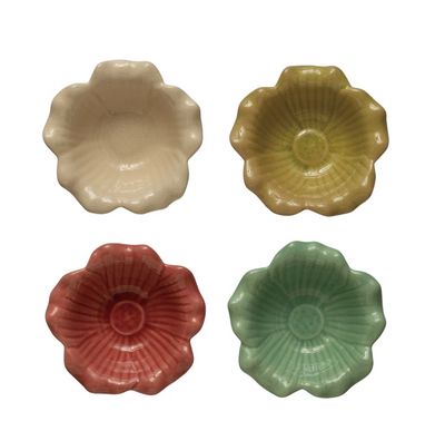 Stoneware Flower Bowl