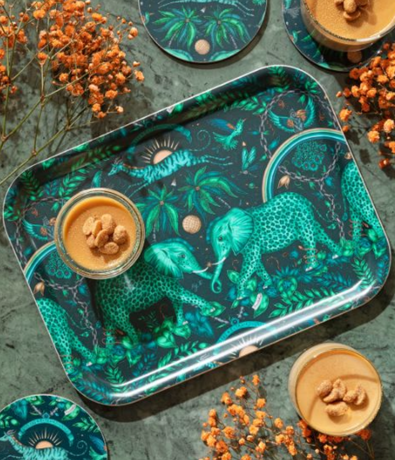 Zambezi Teal Tray