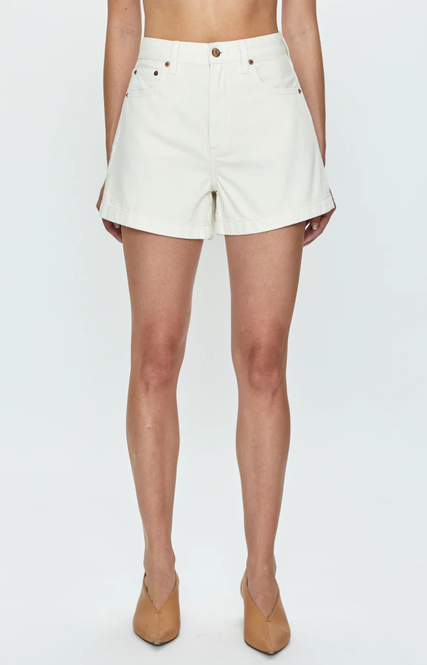 Saige High Rise Short Eggshell