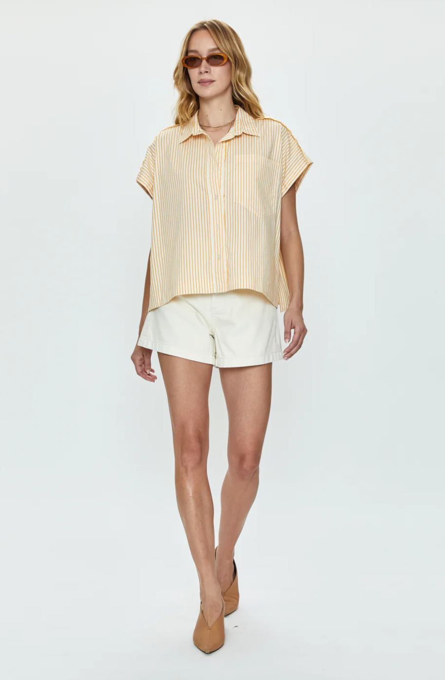 Saige High Rise Short Eggshell