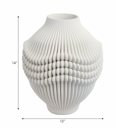 Coulter 3D Printed Porcelain Vase Ivory