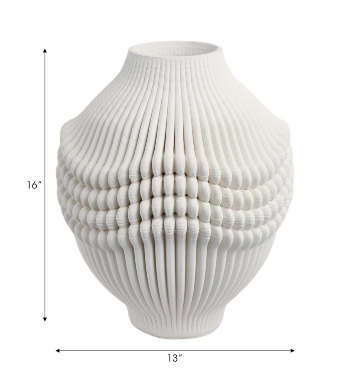Coulter 3D Printed Porcelain Vase Ivory
