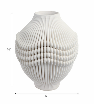 Coulter 3D Printed Porcelain Vase Ivory