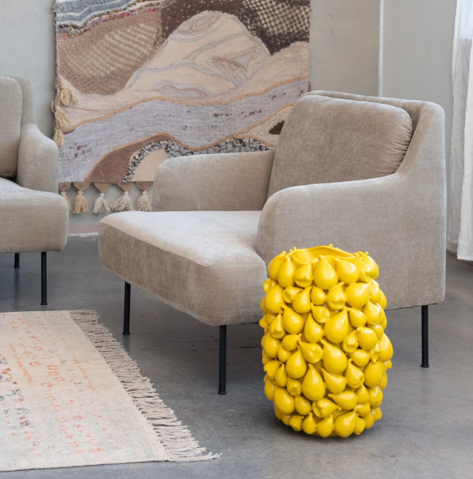 Handmade Stoneware Fig Vase