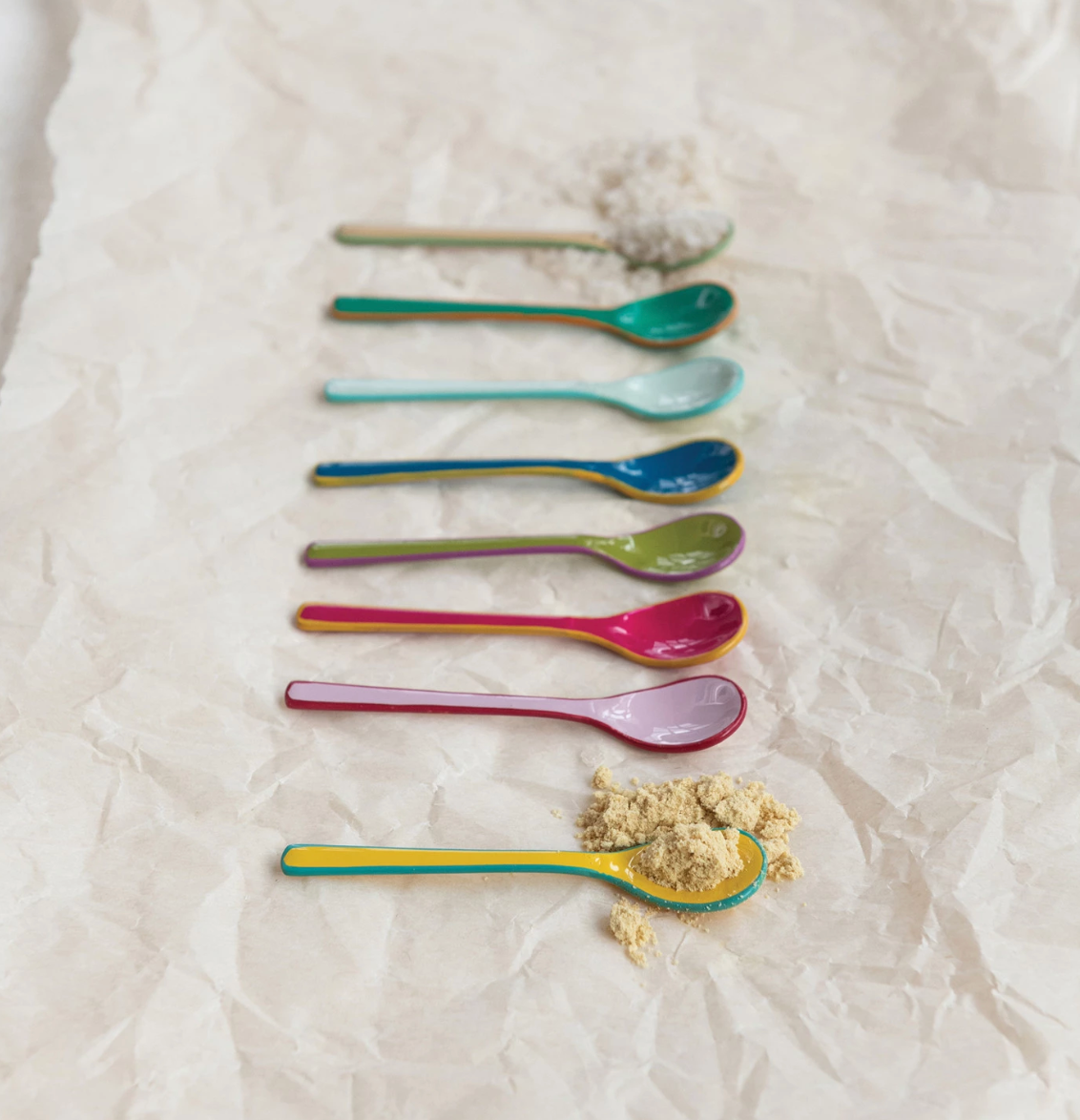 Enameled Stainless Steel Salt Spoon