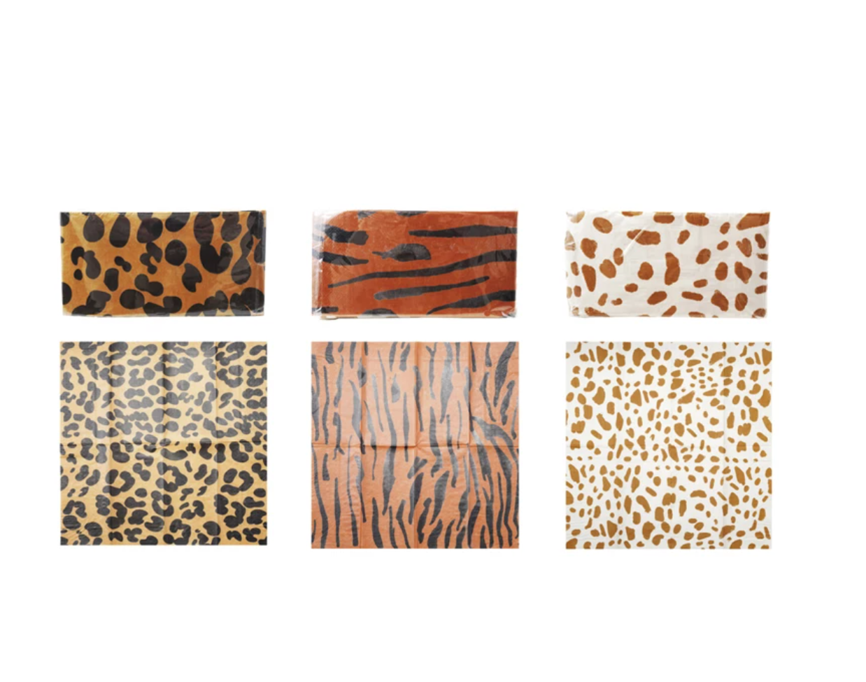 Paper Napkins with Animal Print
