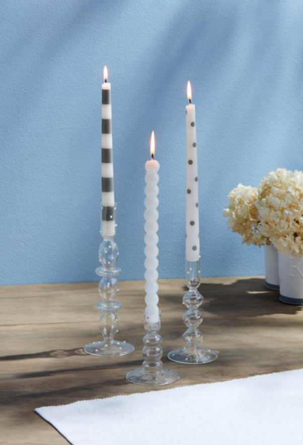 Dotted Glass Candlestick