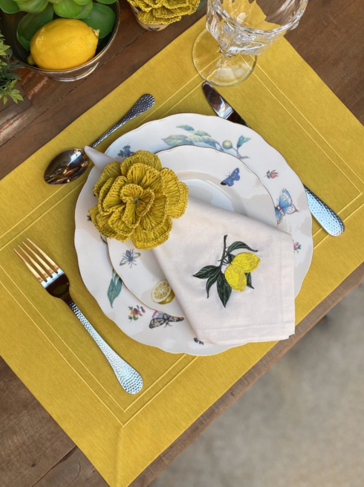 Placemat Rectangular Yellow