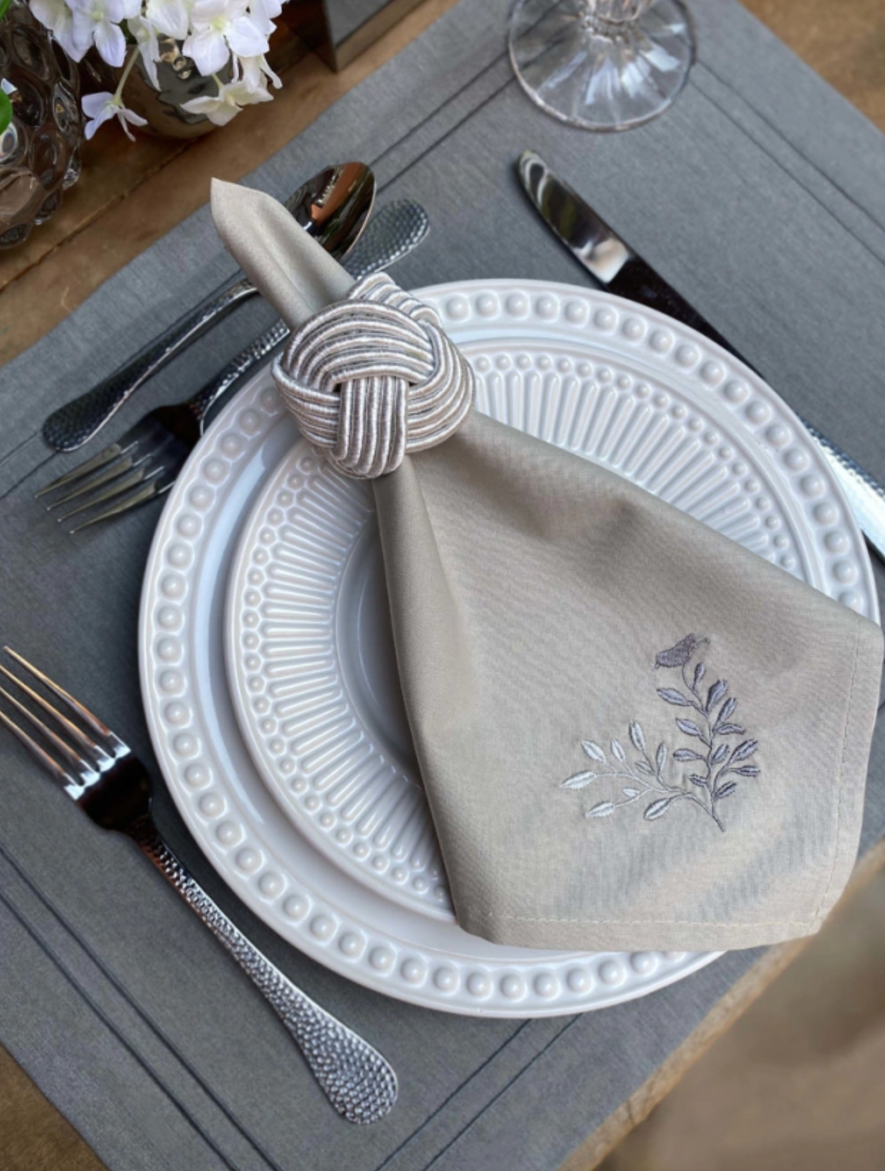 Placemat Rectangular Grey
