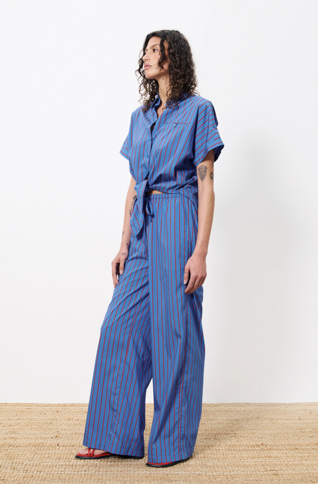 Carmelle Set Stripe Blue
