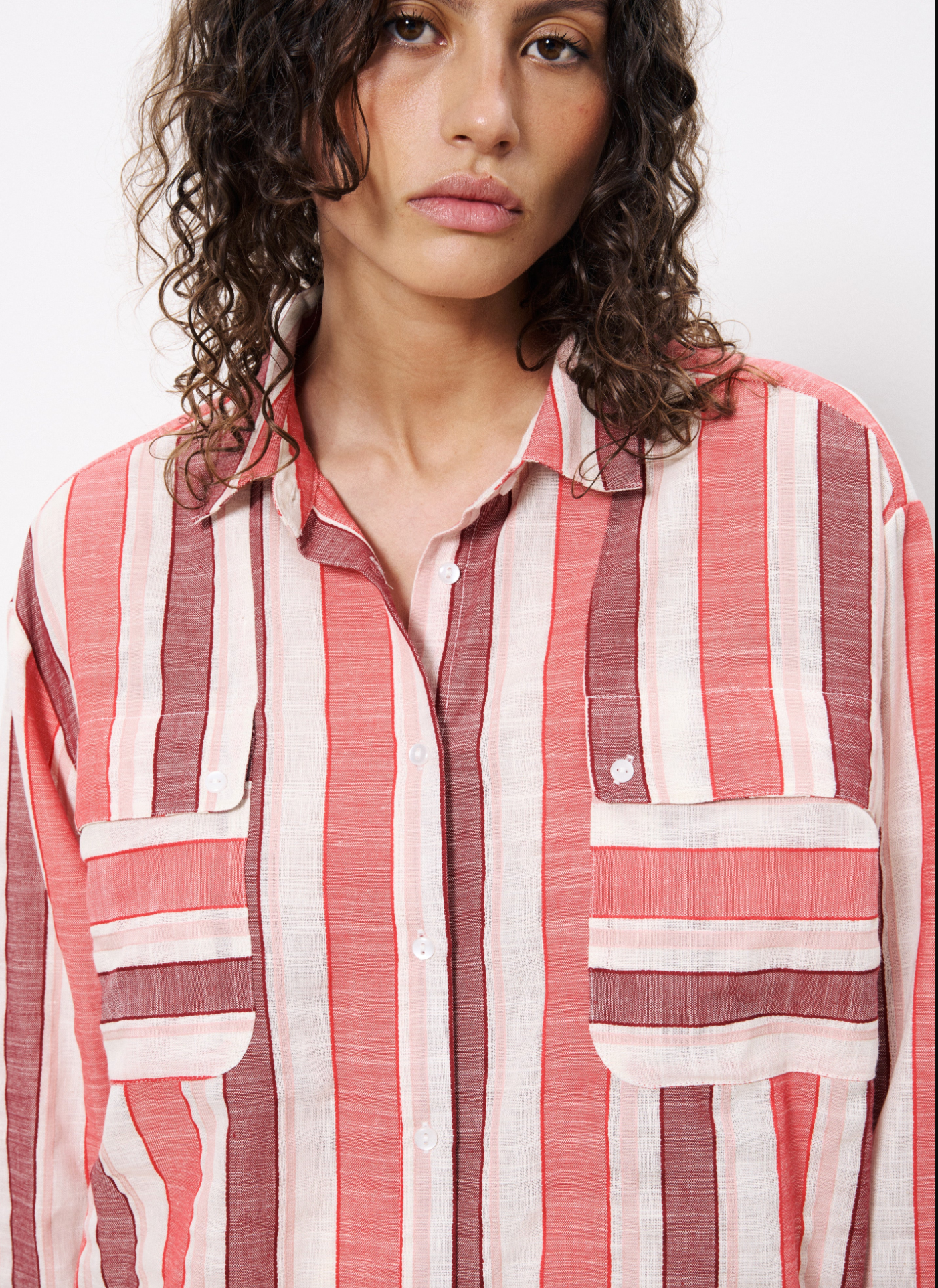 Izumi Shirt Stripe Red