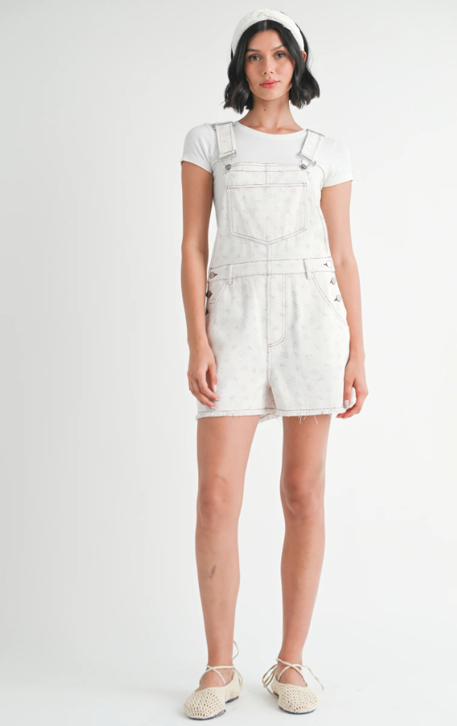 Daphne Overalls White Pink