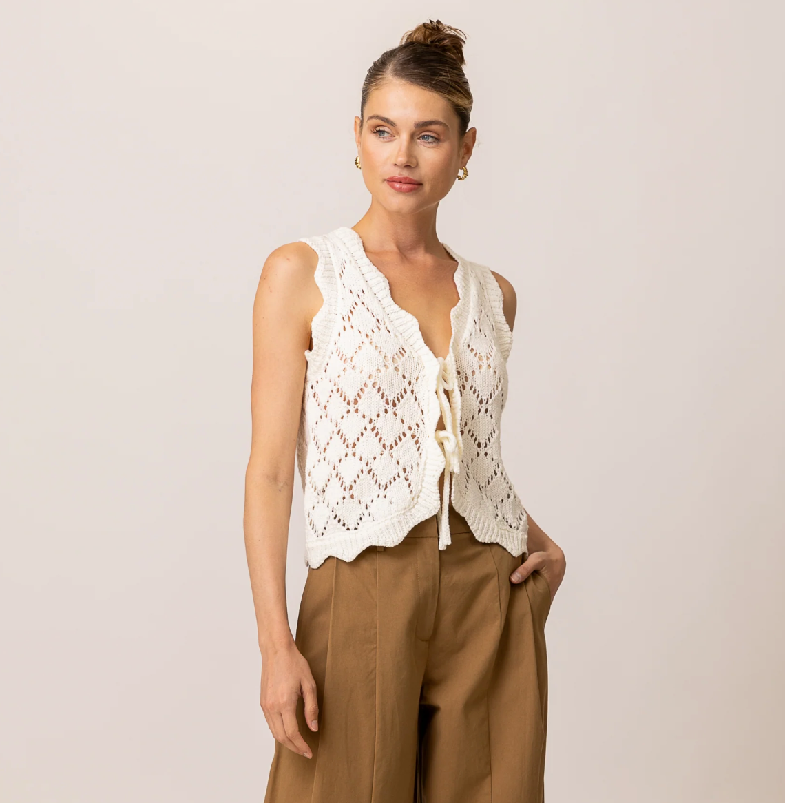 Aleza Vest Ivory