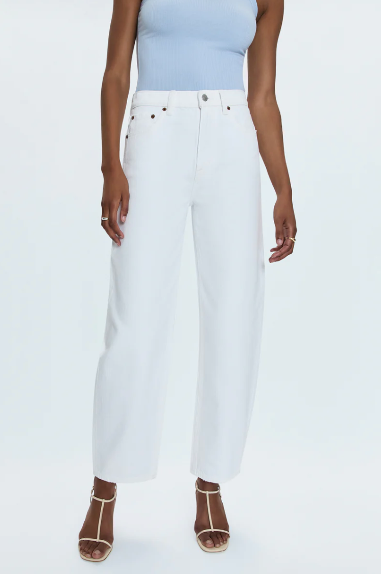 Wes High Rise Barrel Vivid White