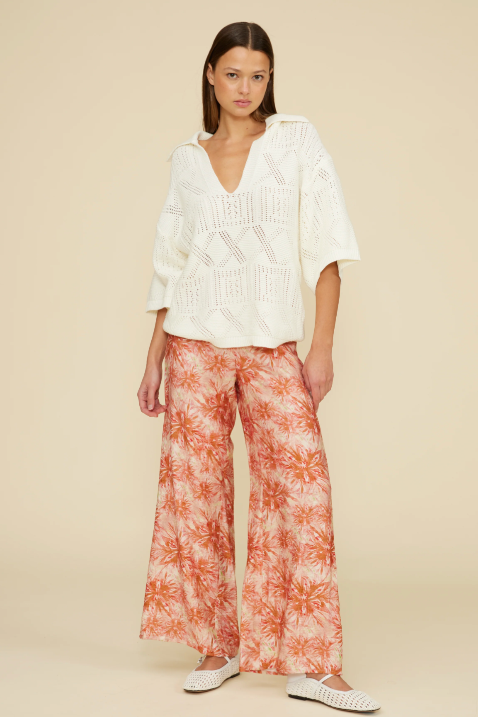 Alia Oversized Top Cream