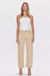 Lexi Mid Rise Bowed Straight Sand