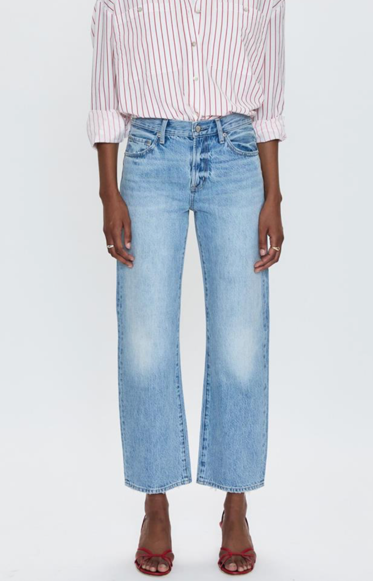 Lexi Mid Rise Bowed Straight Athens