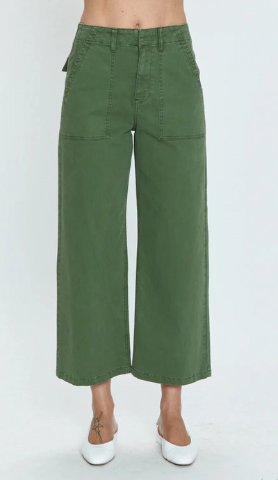 Sophia Wide Leg Utility Ankle Basil