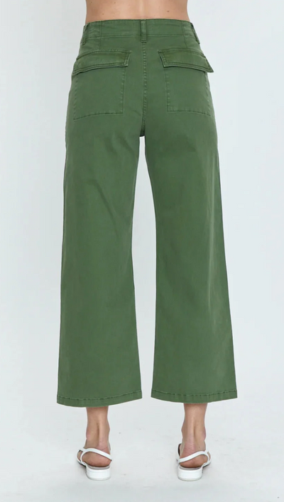 Sophia Wide Leg Utility Ankle Basil