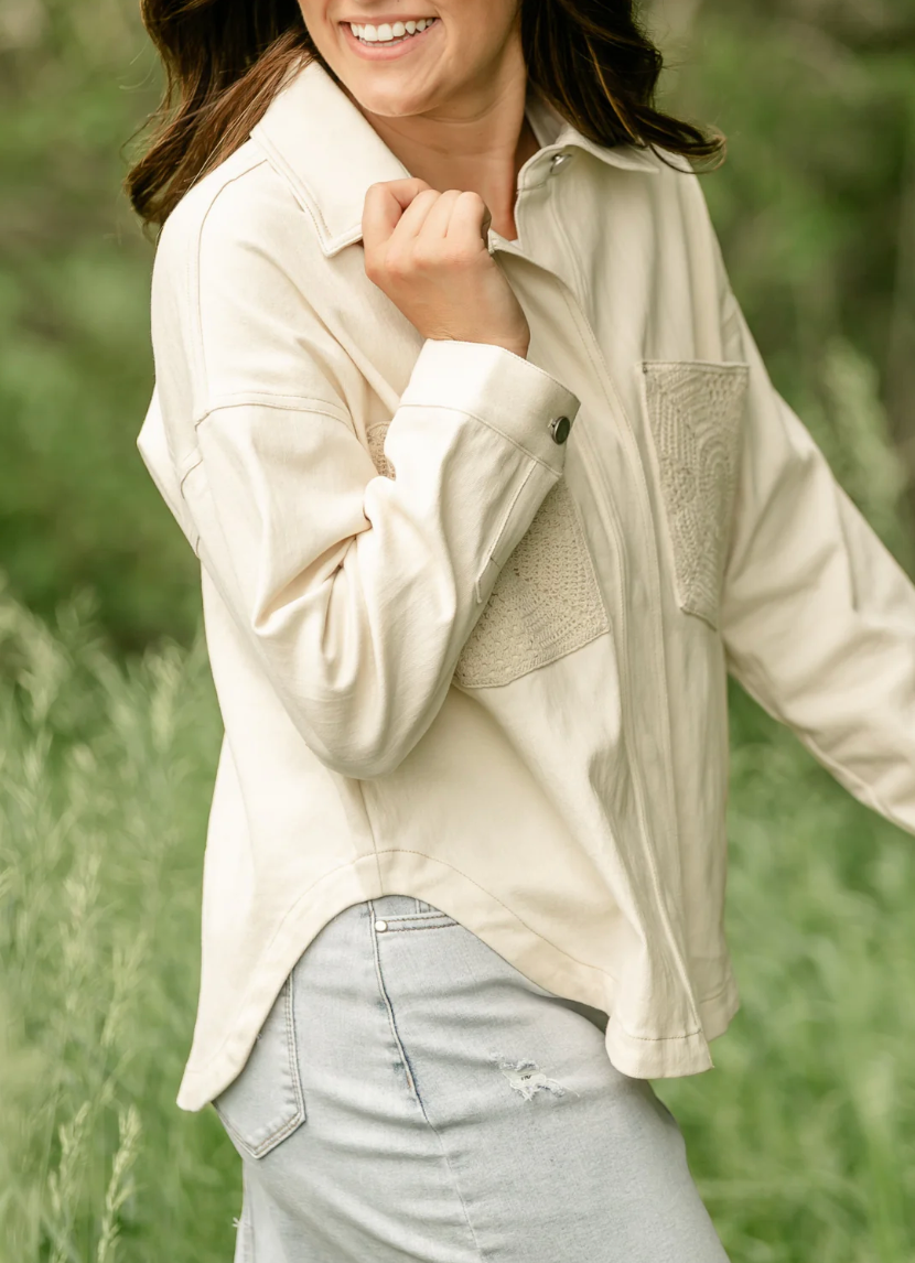 Clear Eyes Crochet Jacket Cream