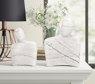 Marble Hugging Couple White